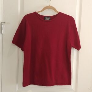 Koos silk/wool blend short sleeve sweater